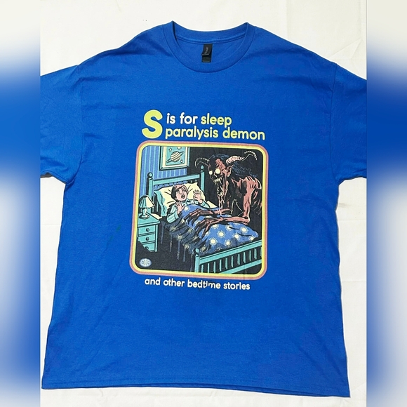 Steven Rhodes Other - Steven Rhodes Sleep Paralysis Demon Graphic Tee XL Womens 2x 24-29 P2P Blue New